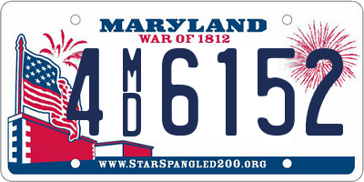 MD license plate 4MD6152