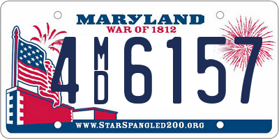 MD license plate 4MD6157