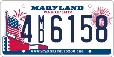 MD license plate 4MD6158