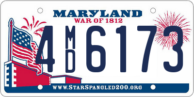 MD license plate 4MD6173