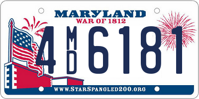 MD license plate 4MD6181