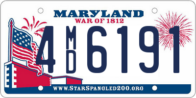 MD license plate 4MD6191