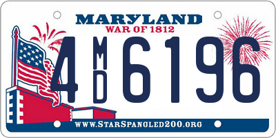 MD license plate 4MD6196