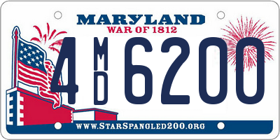 MD license plate 4MD6200