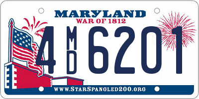 MD license plate 4MD6201