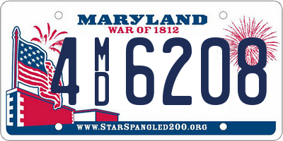 MD license plate 4MD6208