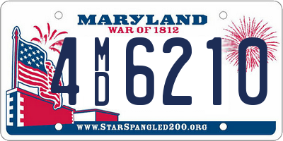 MD license plate 4MD6210