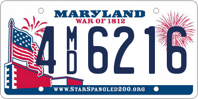 MD license plate 4MD6216