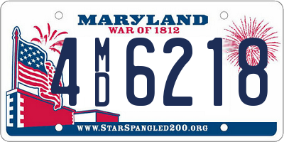 MD license plate 4MD6218