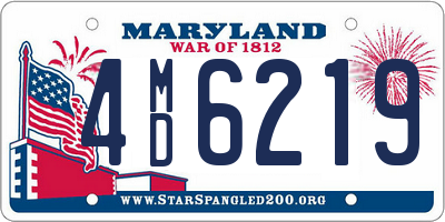 MD license plate 4MD6219