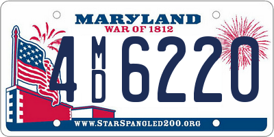 MD license plate 4MD6220