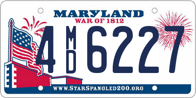 MD license plate 4MD6227