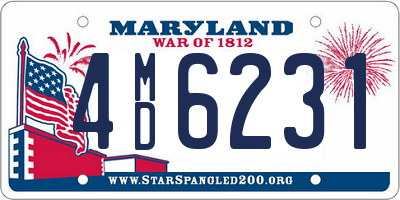 MD license plate 4MD6231