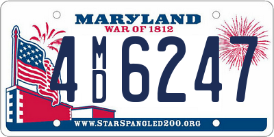 MD license plate 4MD6247