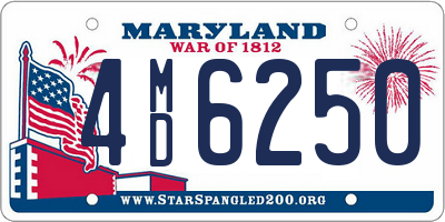 MD license plate 4MD6250