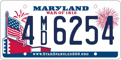 MD license plate 4MD6254