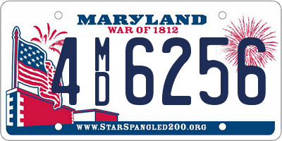 MD license plate 4MD6256