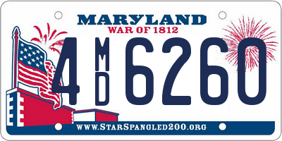 MD license plate 4MD6260