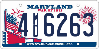 MD license plate 4MD6263
