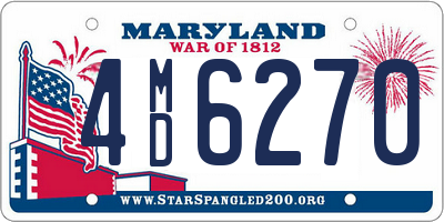 MD license plate 4MD6270