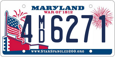MD license plate 4MD6271