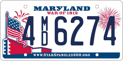 MD license plate 4MD6274