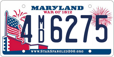 MD license plate 4MD6275
