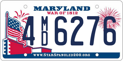 MD license plate 4MD6276