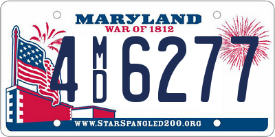 MD license plate 4MD6277