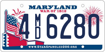 MD license plate 4MD6280