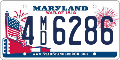 MD license plate 4MD6286
