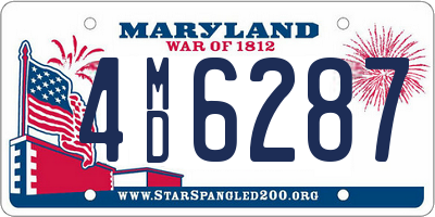 MD license plate 4MD6287