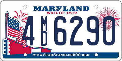 MD license plate 4MD6290