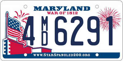 MD license plate 4MD6291