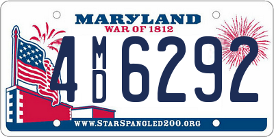 MD license plate 4MD6292