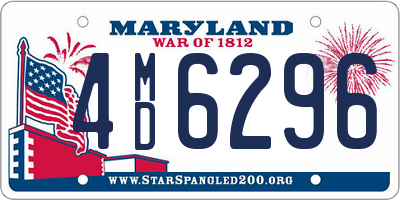 MD license plate 4MD6296