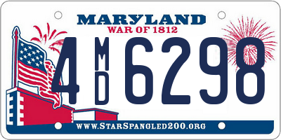 MD license plate 4MD6298