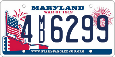 MD license plate 4MD6299