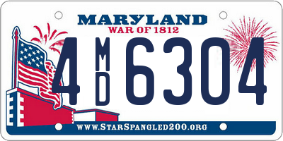 MD license plate 4MD6304