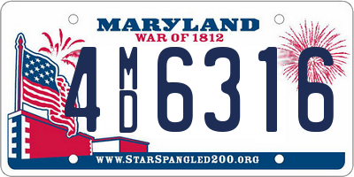 MD license plate 4MD6316