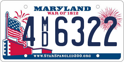 MD license plate 4MD6322