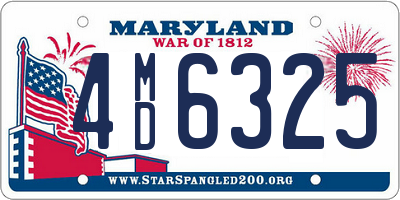 MD license plate 4MD6325