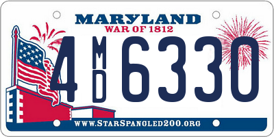 MD license plate 4MD6330