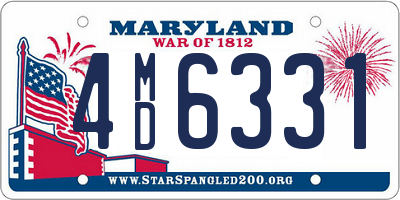 MD license plate 4MD6331