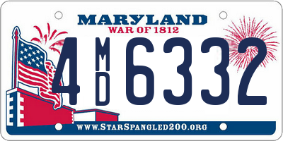 MD license plate 4MD6332