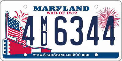 MD license plate 4MD6344