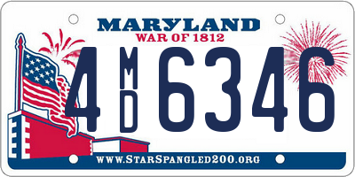 MD license plate 4MD6346