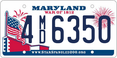 MD license plate 4MD6350