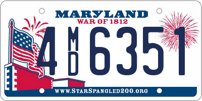 MD license plate 4MD6351