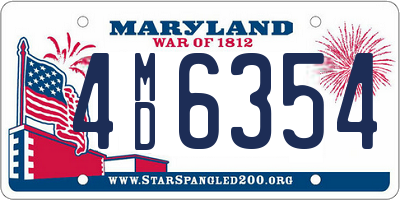 MD license plate 4MD6354